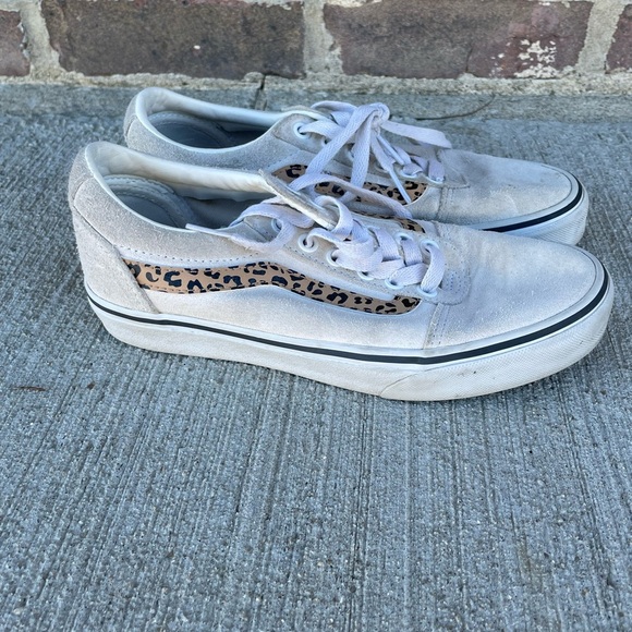 Vans Old Skool Suede Cheetah Leopard Trim Women's Size 6.5 Skate Shoes Sneakers - Picture 1 of 6